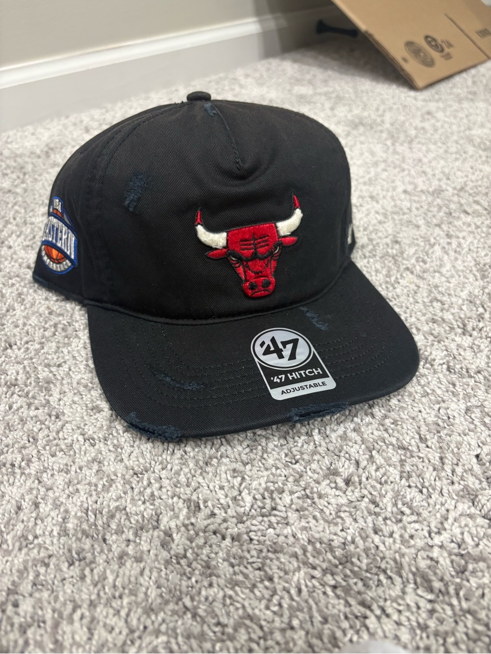 '47 Black Chicago Bulls Adjustable Snapback Hat